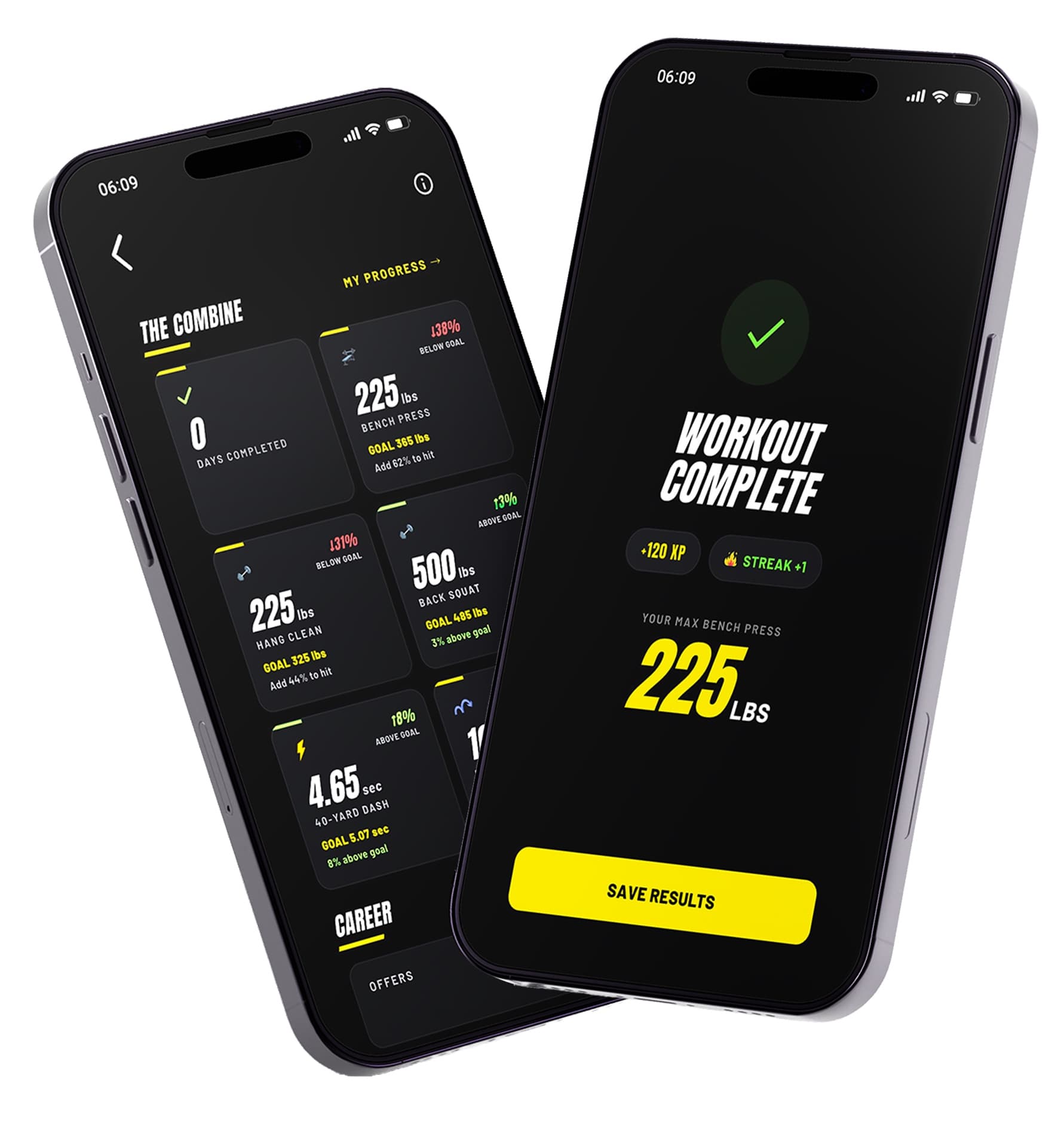 Combine progress and completed workout tracking
