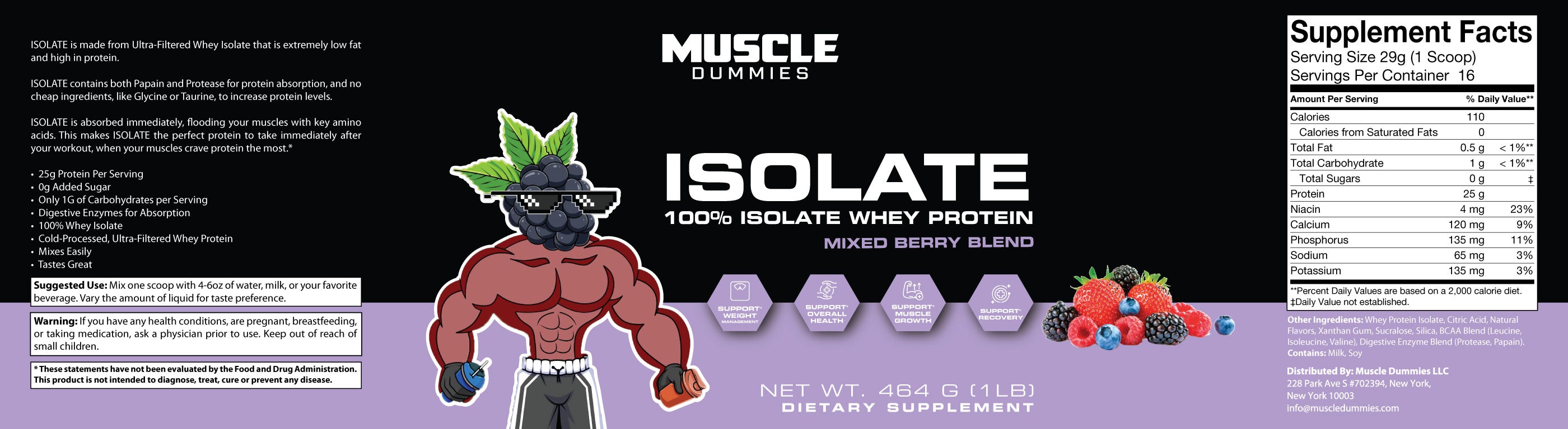 Mixed Berry Isolate Whey Protein