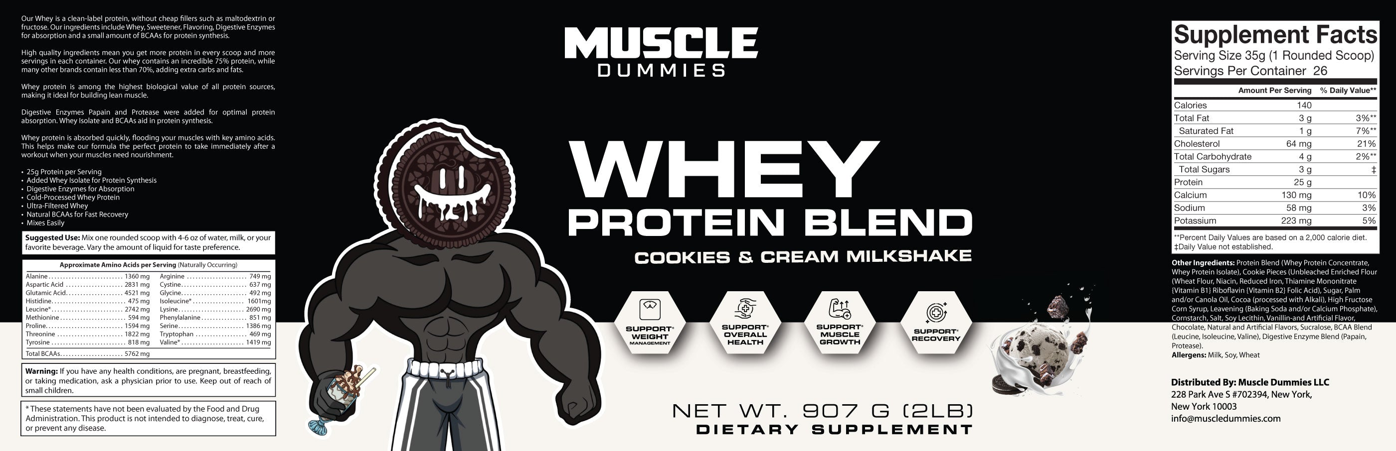 Cookies and Cream Milkshake Whey Protein